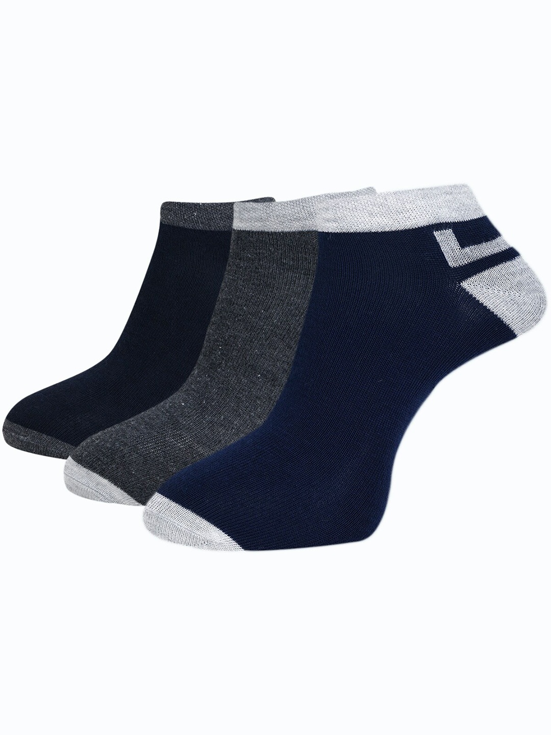

Dollar Socks Men Pack Of 3 Assorted Ankle Length Socks, Black