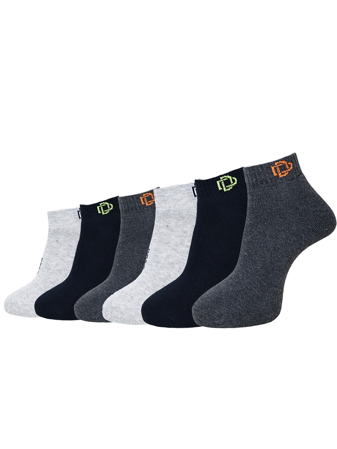 

Dollar Socks Men Pack Of 6 Ankle-Length Socks, Grey