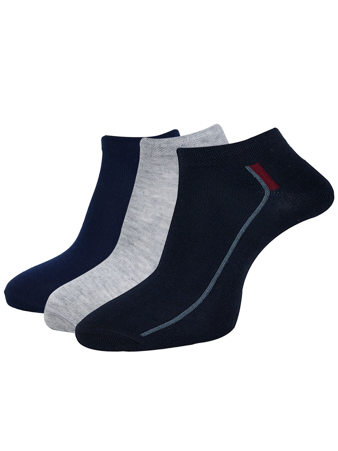 

Dollar Socks Men Pack Of 3 Patterned Ankle-Length Socks, Navy blue