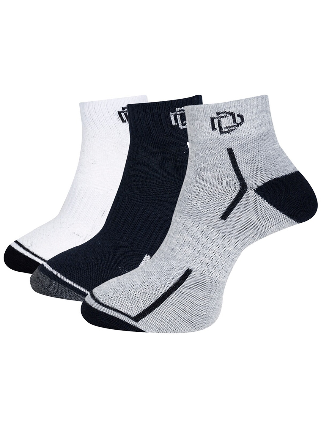 

Dollar Socks Men Pack Of 3 Ankle Length Socks, White