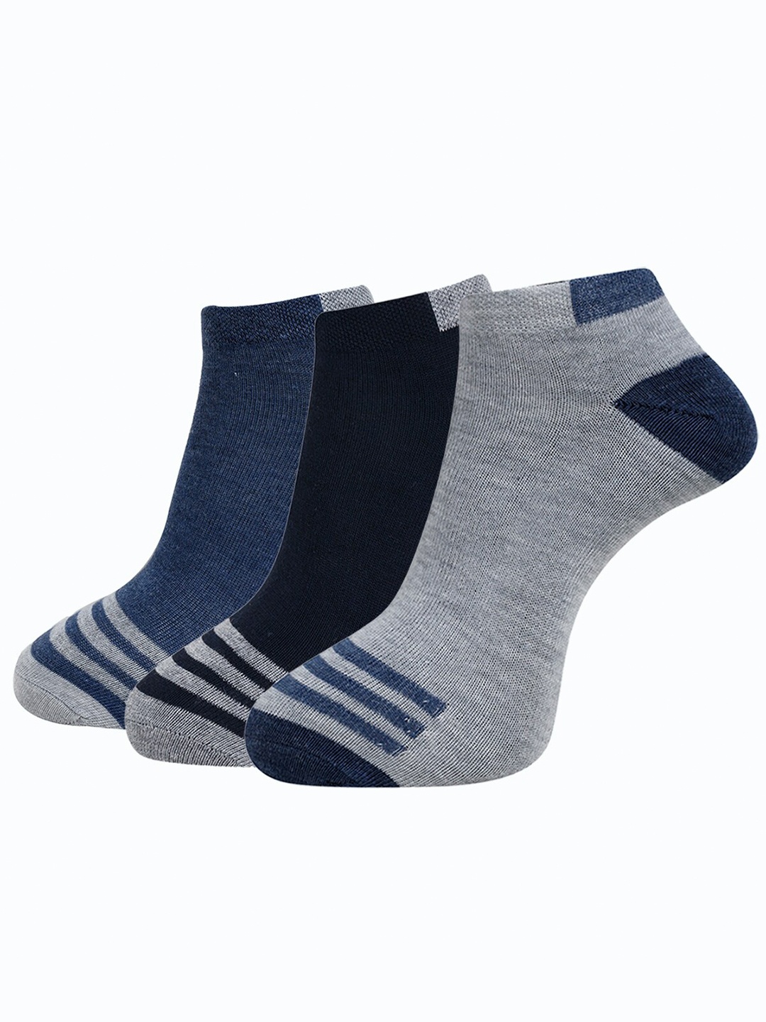 

Dollar Socks Men Pack Of 3 Ankle Length Socks, Blue