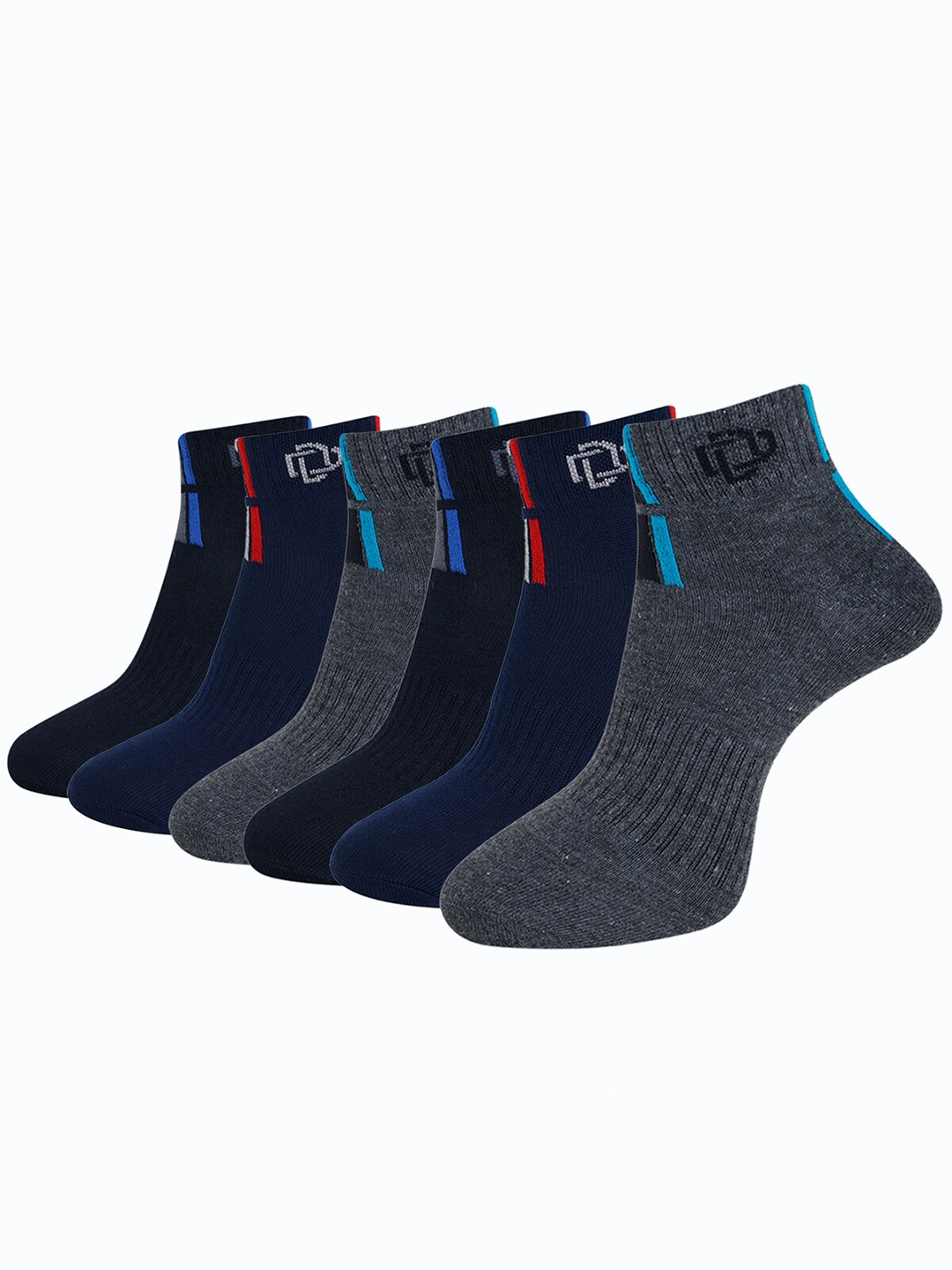 

Dollar Socks Men Pack Of 6 Ankle Length Socks, Navy blue