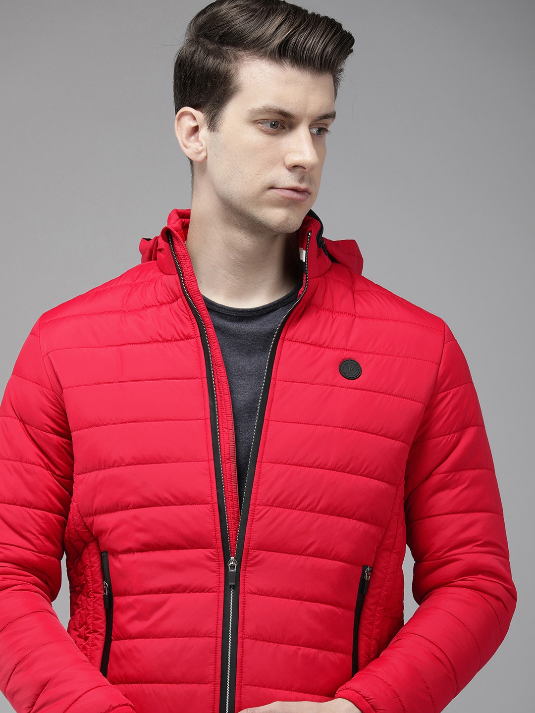 

Van Heusen Solid Lightweight Rapid-Dry Padded Jacket, Red