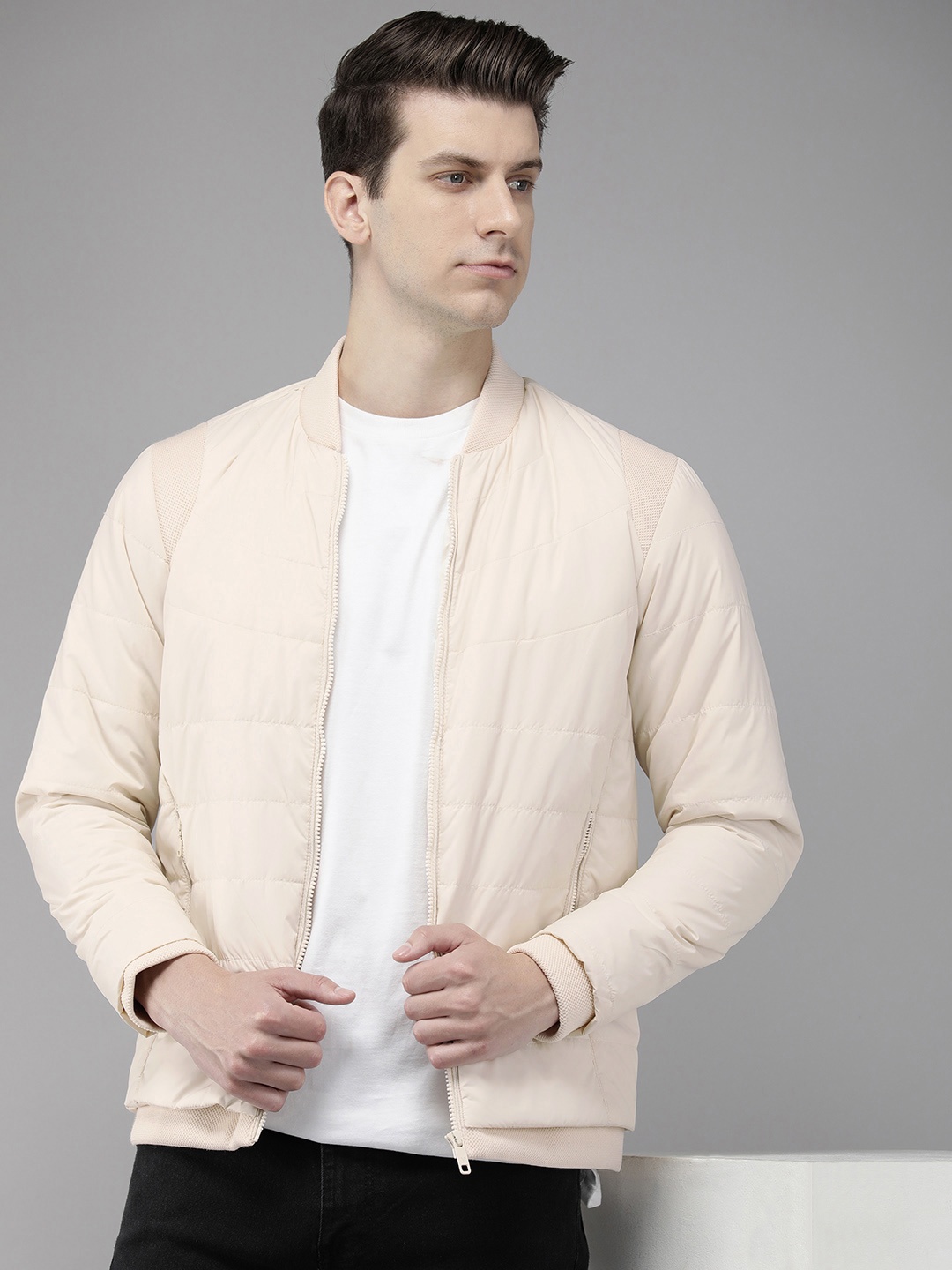 

Van Heusen Lightweight Bomber Jacket, Cream