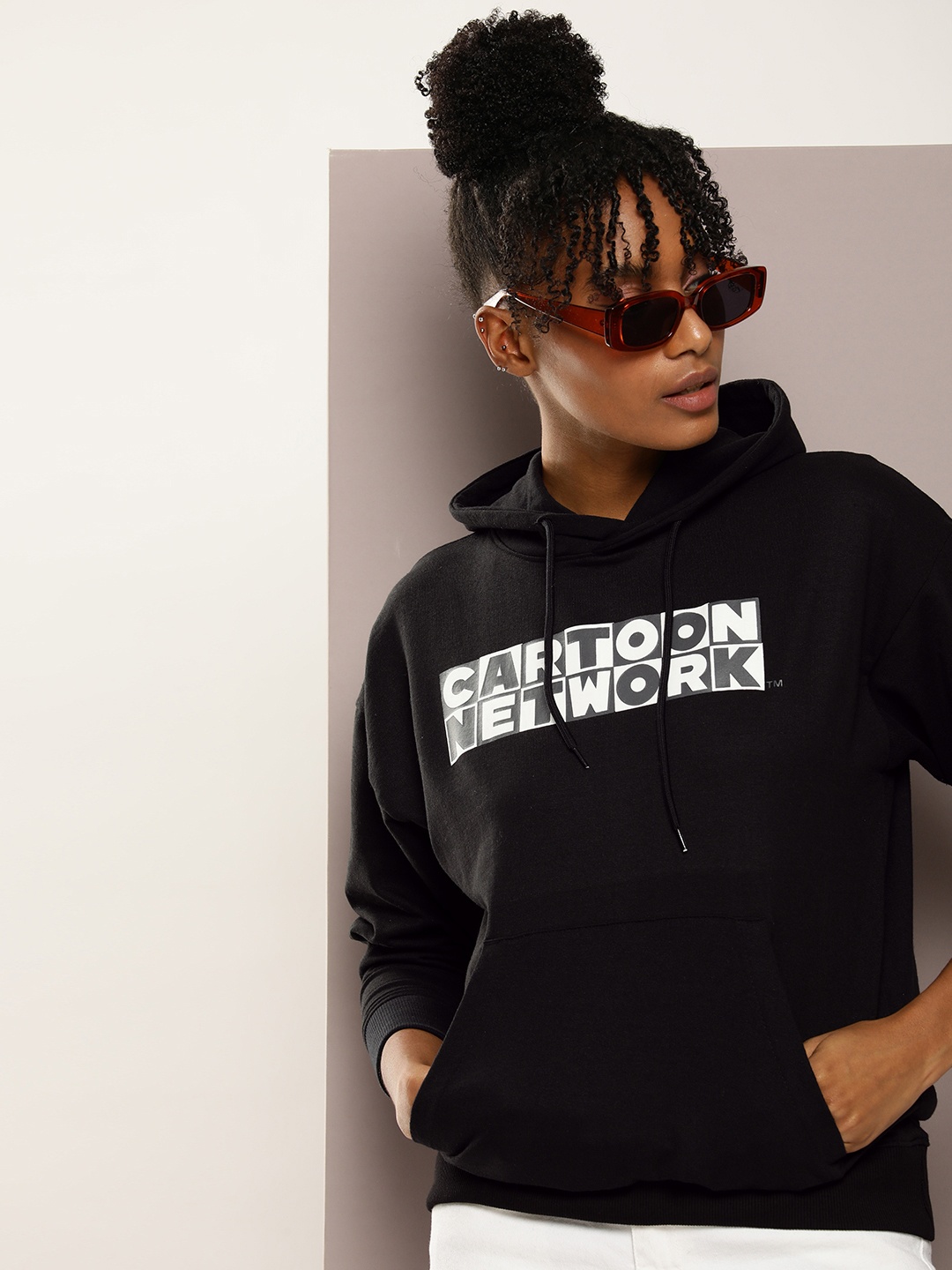 

Kook N Keech Printed Hooded Pure Cotton Sweatshirt, Black