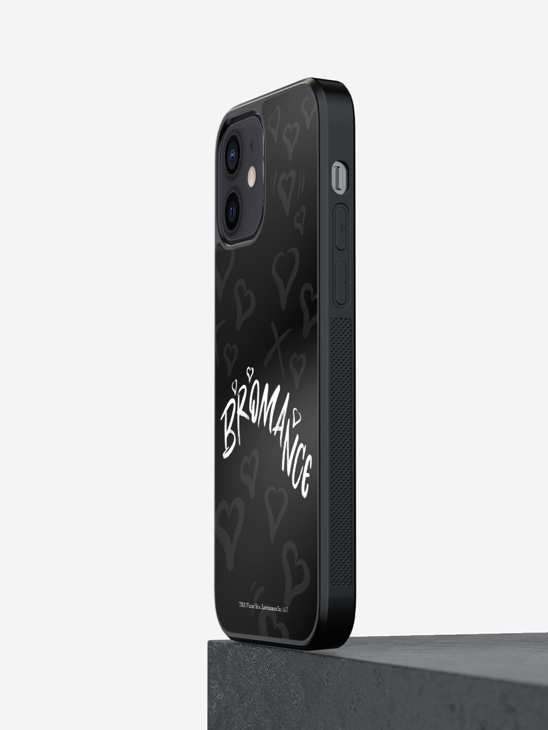 

macmerise Bromance Printed iPhone 12 Mini Phone Bumper Case Cover, Black
