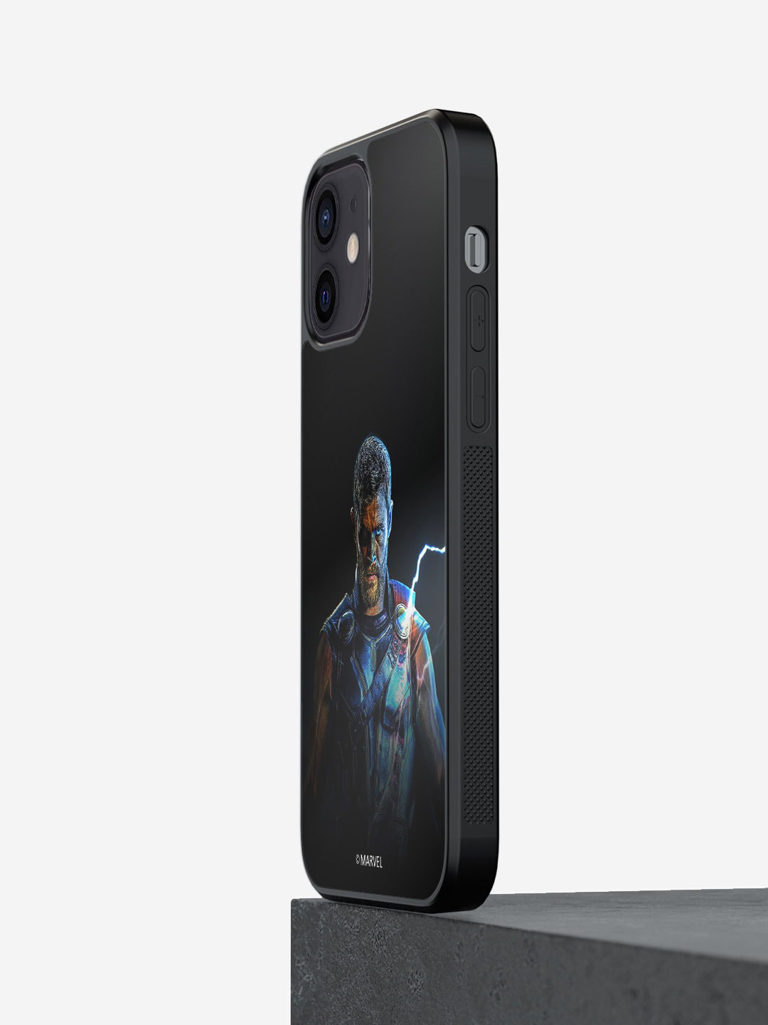 

macmerise The Thor Triumph Printed iPhone 12 Phone Bumper Case Cover, Black