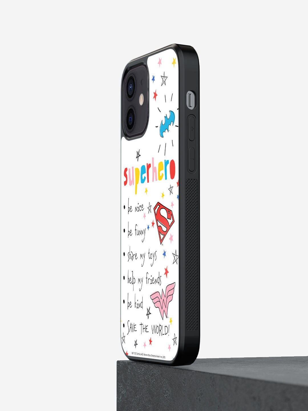 

macmerise Superhero To Do List Printed iPhone 12 Phone Bumper Case Cover, White