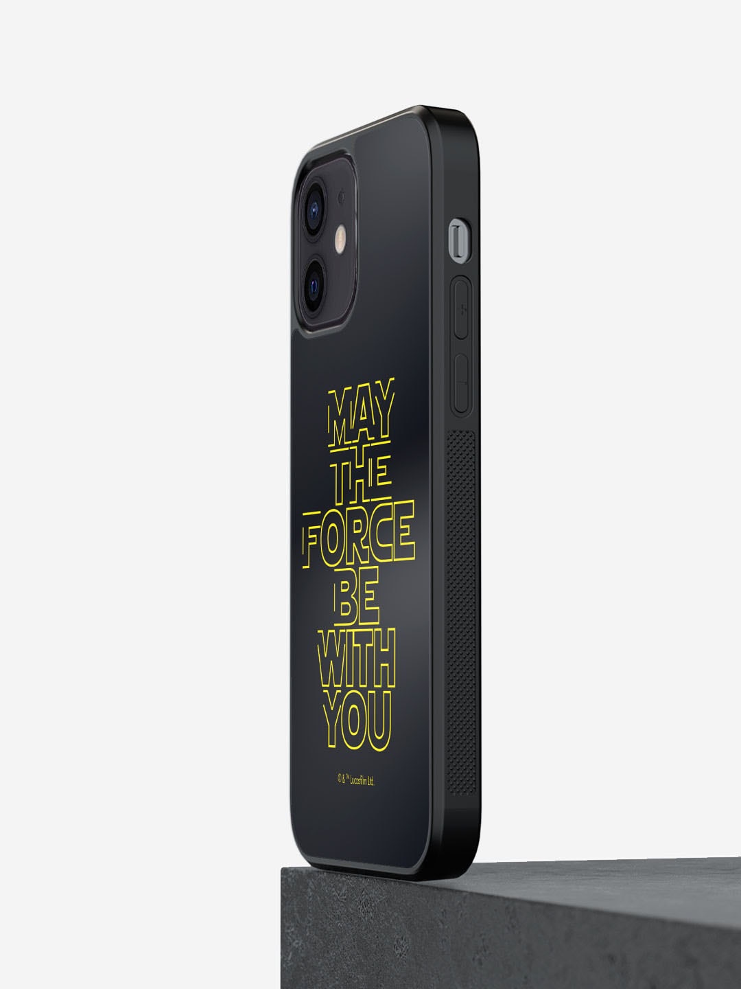 

macmerise Classic Star Wars Printed iPhone 12 Mini Phone Bumper Case Cover, Black