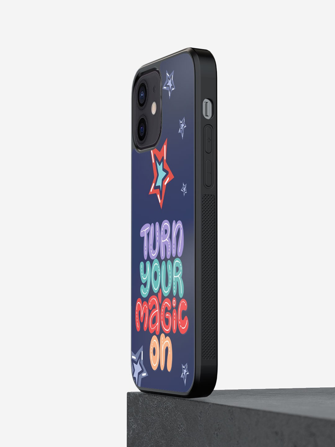

macmerise Turn Your Magic On Printed iPhone 12 Phone Bumper Case Cover, Blue