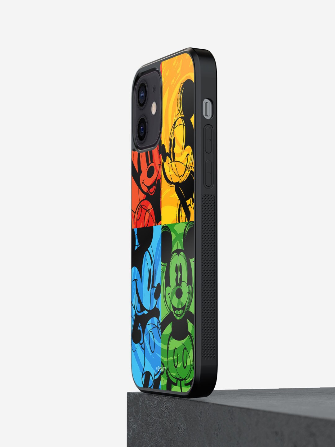 

macmerise Shades Of Mickey Printed iPhone 12 Phone Bumper Case Cover, Black