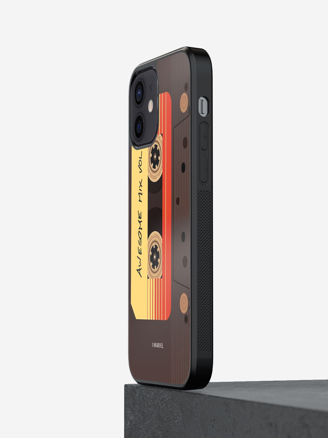 

macmerise Awesome Mix Tape Printed iPhone 12 Mini Phone Bumper Case Cover, Brown