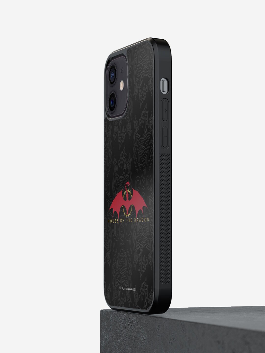 

macmerise Dragon Printed iPhone 12 Phone Bumper Case Cover, Black