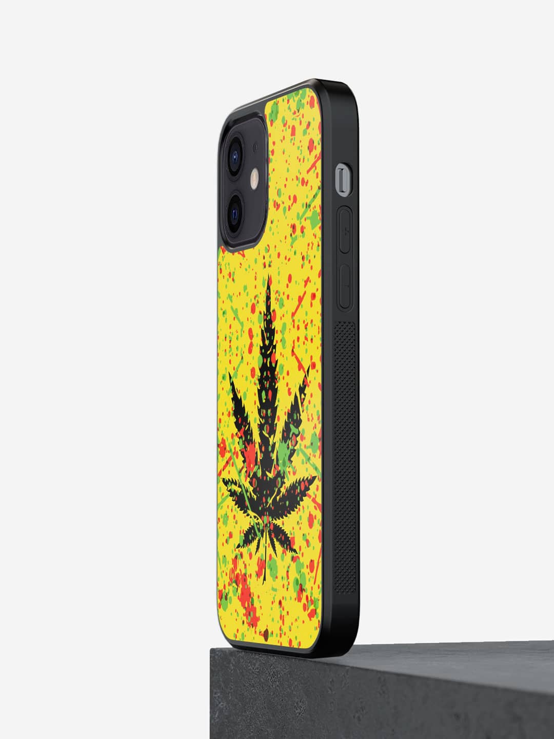 

macmerise Rasta Splash Printed iPhone 12 Phone Bumper Case Cover, Yellow