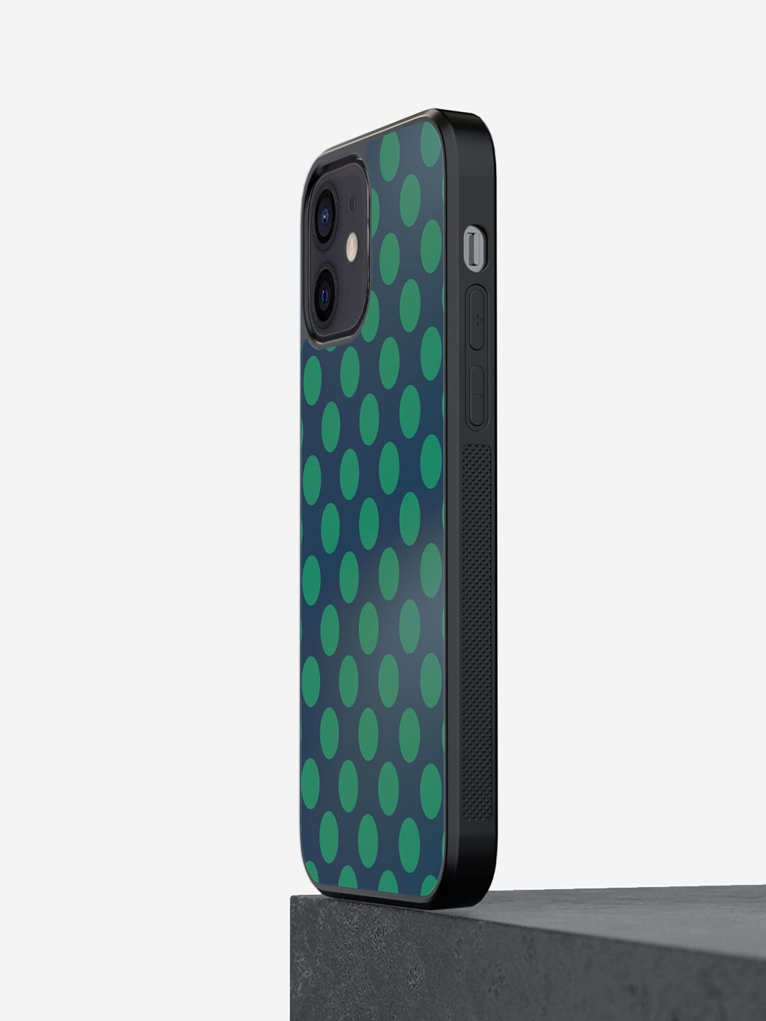 

macmerise Polka Dot Printed iPhone 12 Phone Bumper Case Cover, Green