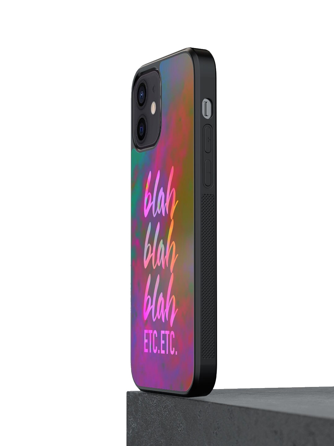 

macmerise Blah Blah Printed iPhone 12 Mini Phone Bumper Case Cover, Pink