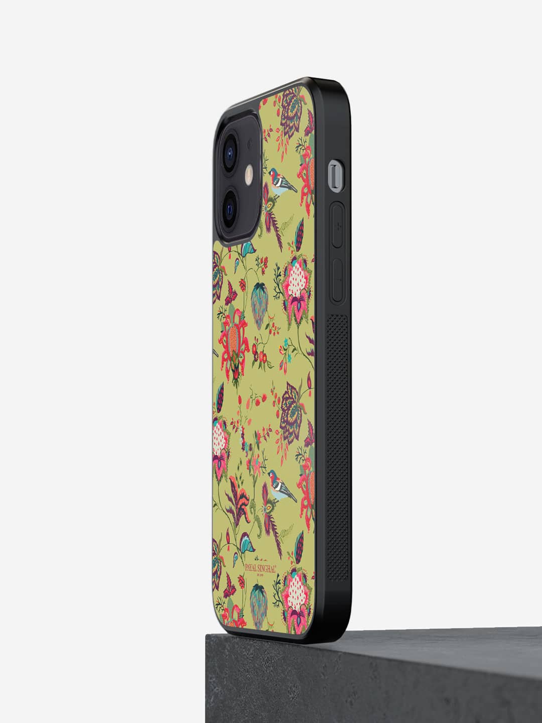 

macmerise Payal Singhal Chidiya Printed iPhone 12 Phone Bumper Case Cover, Olive