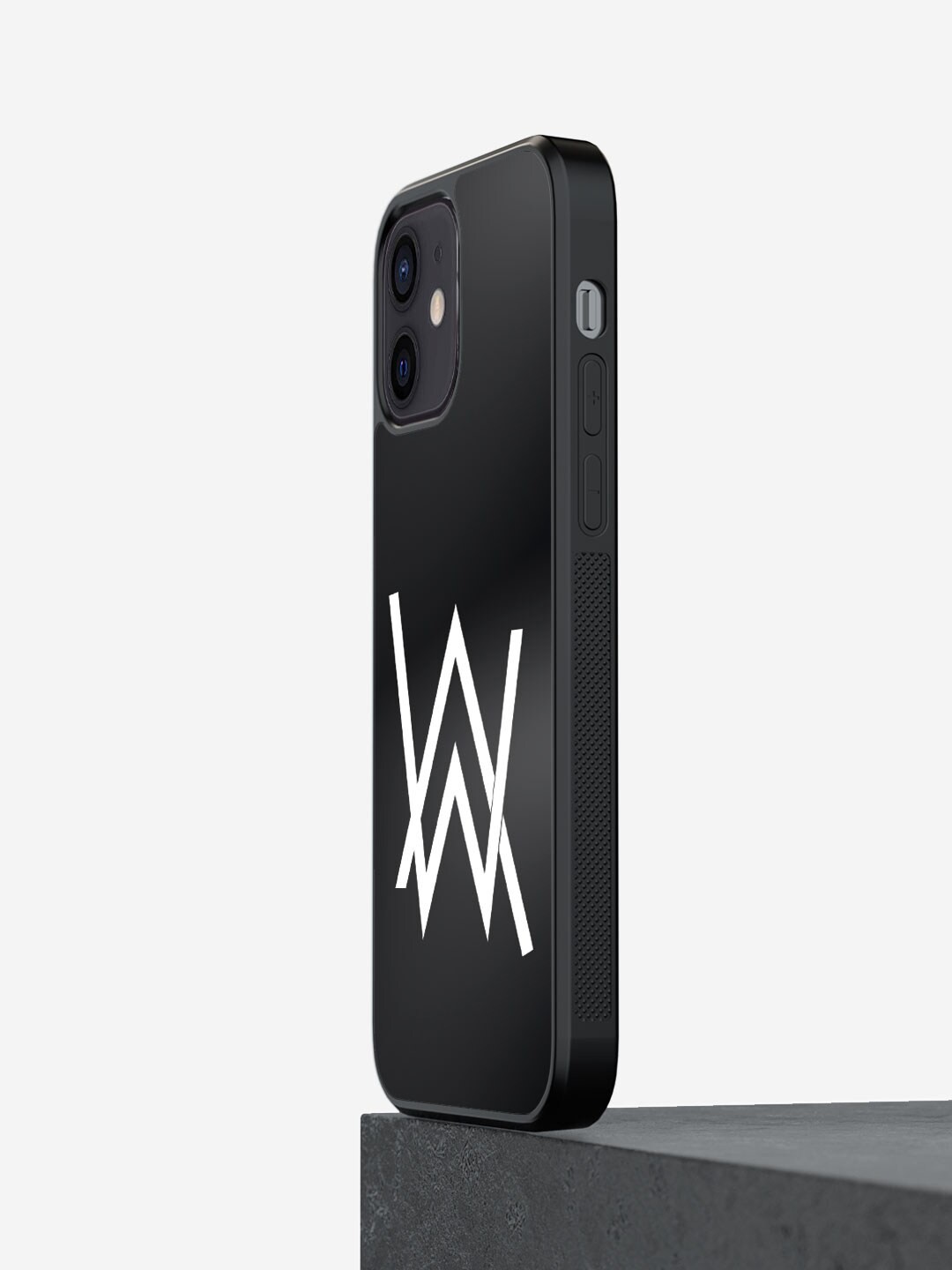 

macmerise Alan Walker Logo Printed iPhone 12 Mini Phone Bumper Case Cover, Black