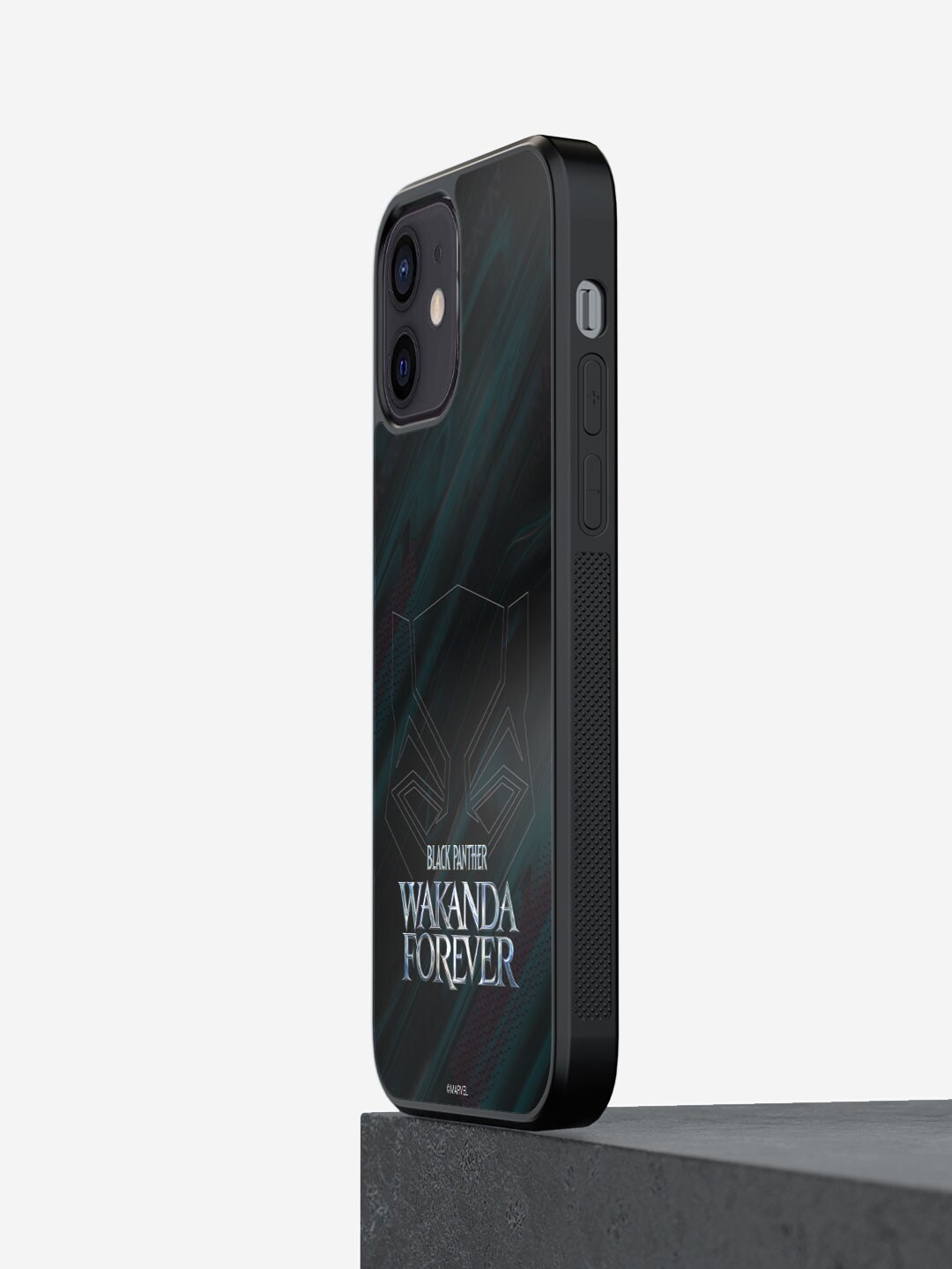 

macmerise Wakanda Forever Logo Printed iPhone 12 Phone Bumper Case Cover, Black