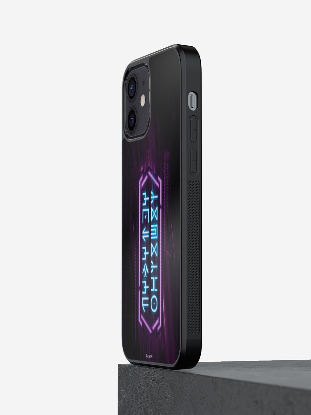 

macmerise Wakanda Forever Script iPhone 12 Bumper Case Cover, Black