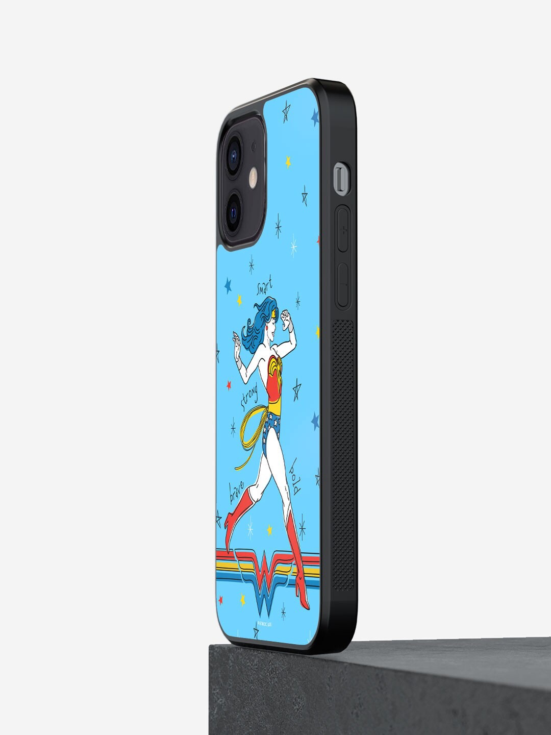

macmerise Wonder Comic iPhone 12 Bumper Case Cover, Blue