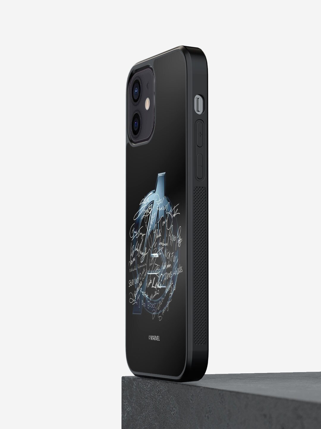 

macmerise Avengers Nostalgia Printed iPhone 12 Mini Phone Bumper Case Cover, Black