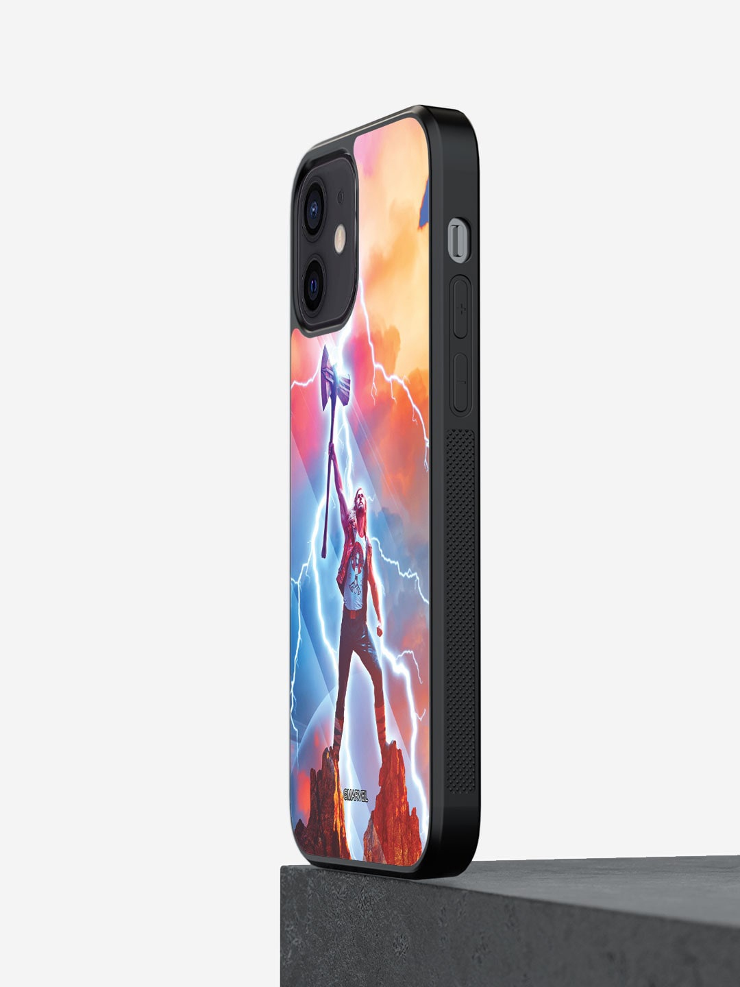 

macmerise Raise The Stormbreaker Printed iPhone 12 Bumper Phone Back Cover, Blue