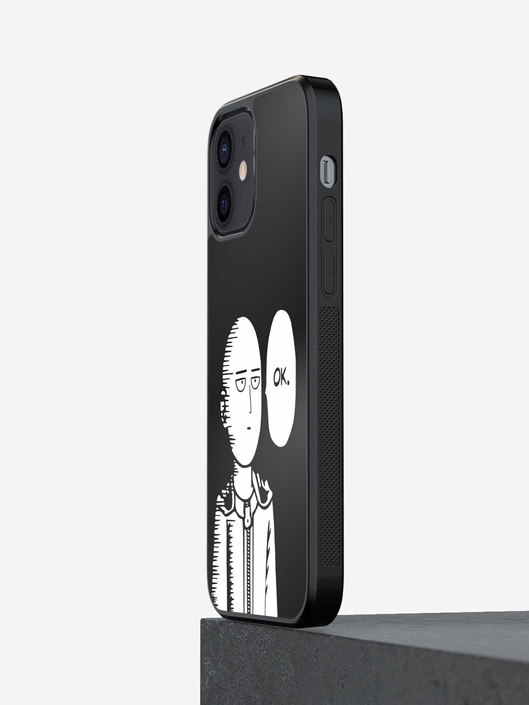 

macmerise Saitama Printed iPhone 12 Bumper Case Cover, Black