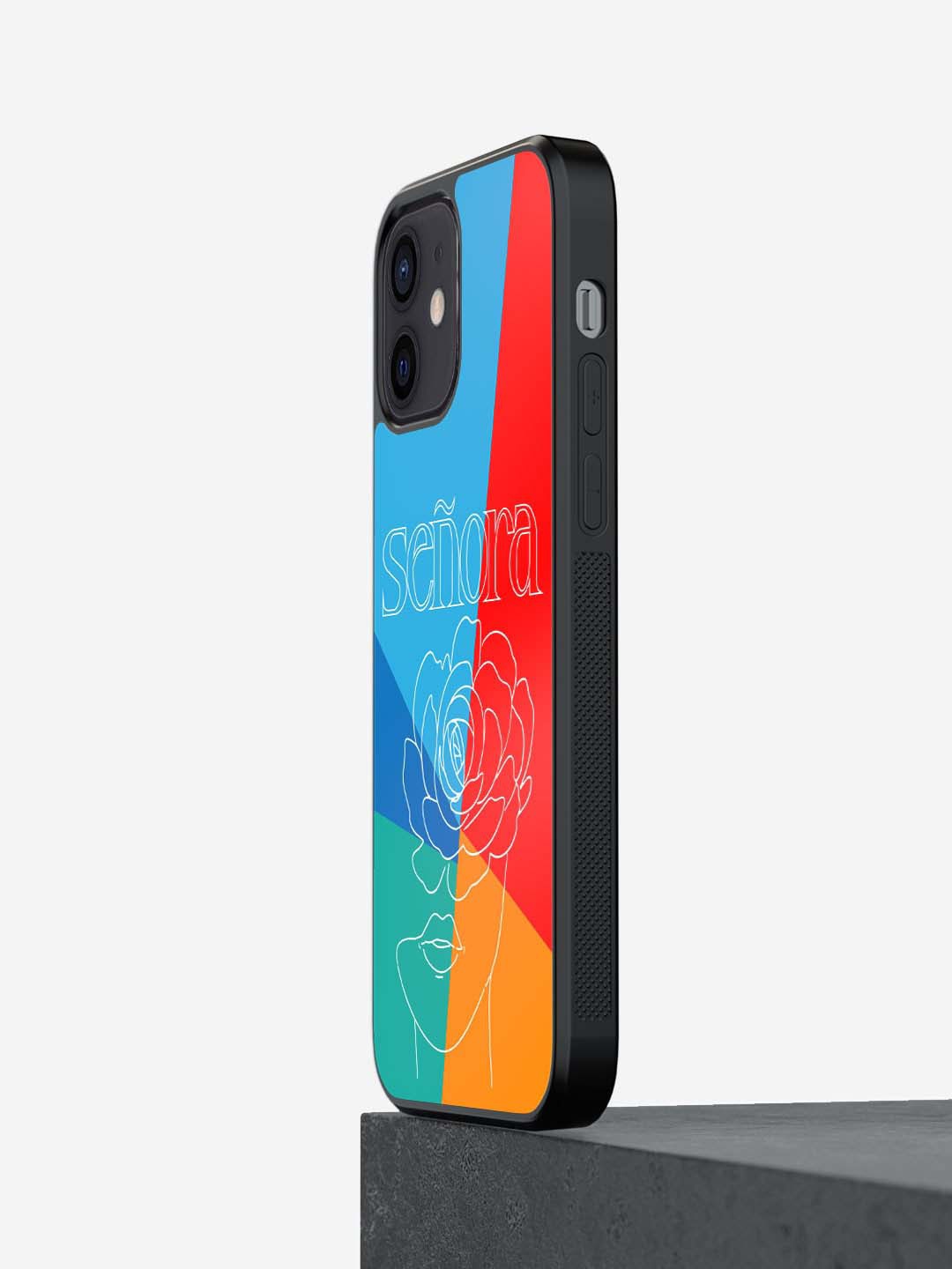 

macmerise Senora Printed iPhone 12 Bumper Phone Back Cover, Blue
