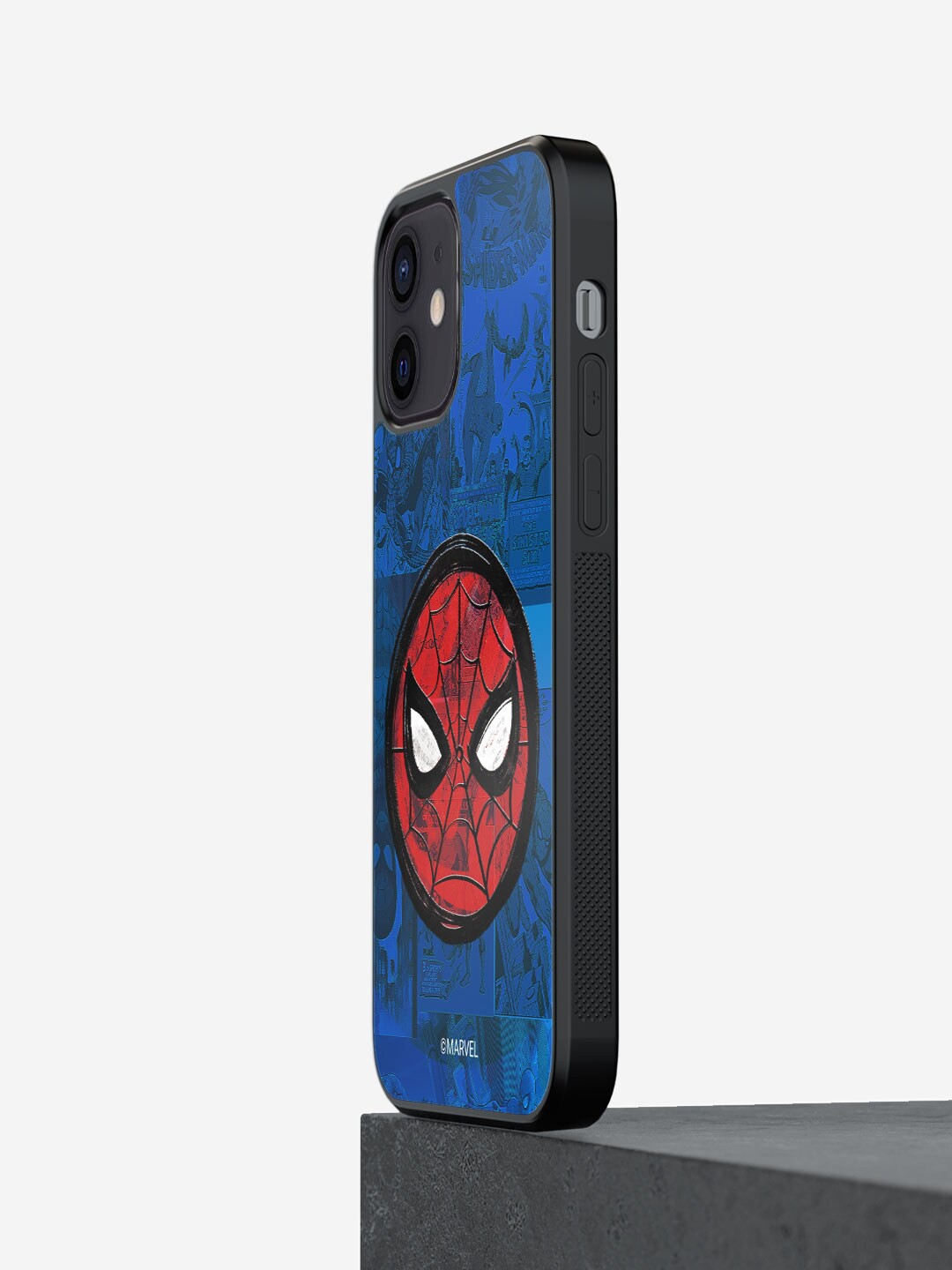 

macmerise Spiderman Printed iPhone 12 Bumper Case Cover, Blue
