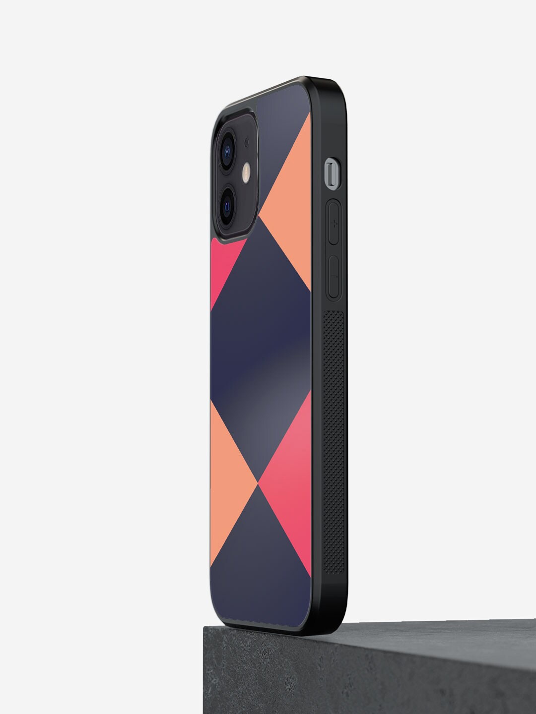 

macmerise Geometric Printed iPhone 12 Mini Bumper Case Cover, Blue