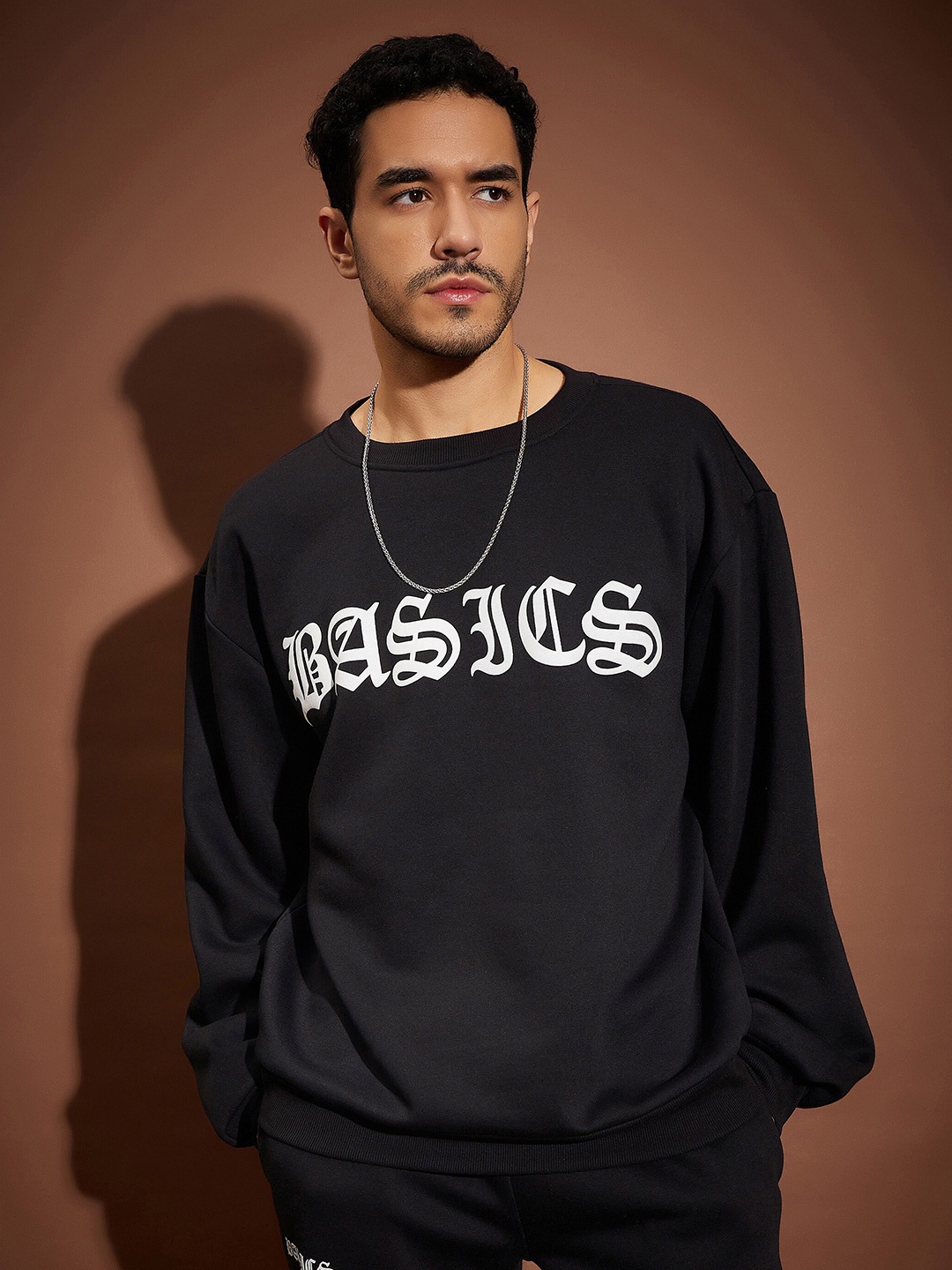 

MASCLN SASSAFRAS Black Typography Printed Sweatshirt