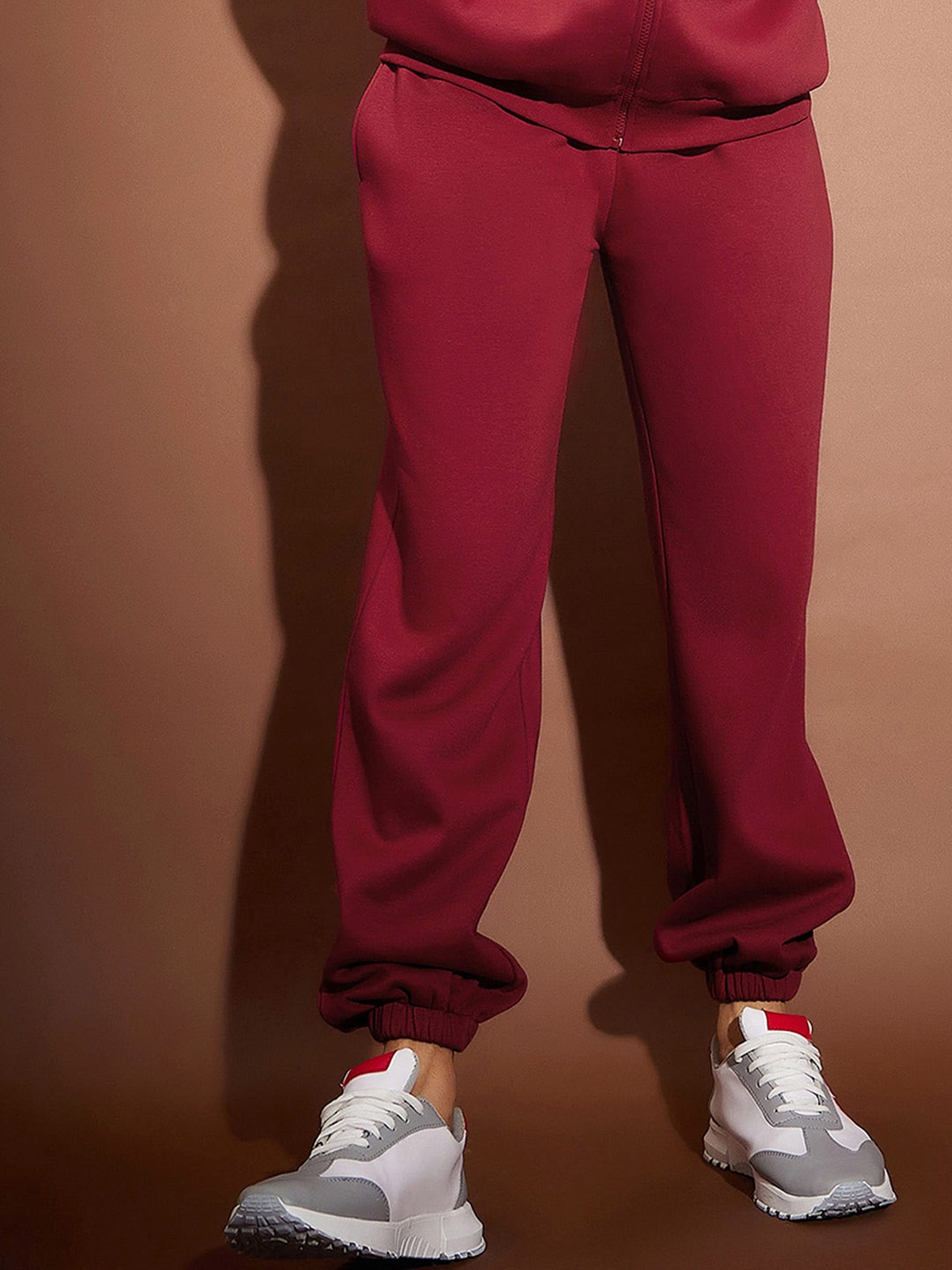 

MASCLN SASSAFRAS Men Relaxed Fit Oversized Jogger, Maroon