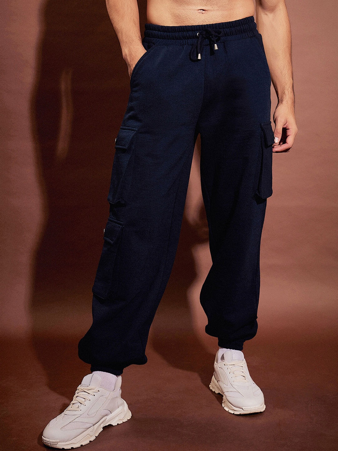 

MASCLN SASSAFRAS MenRelaxed Fit Oversized Jogger, Navy blue