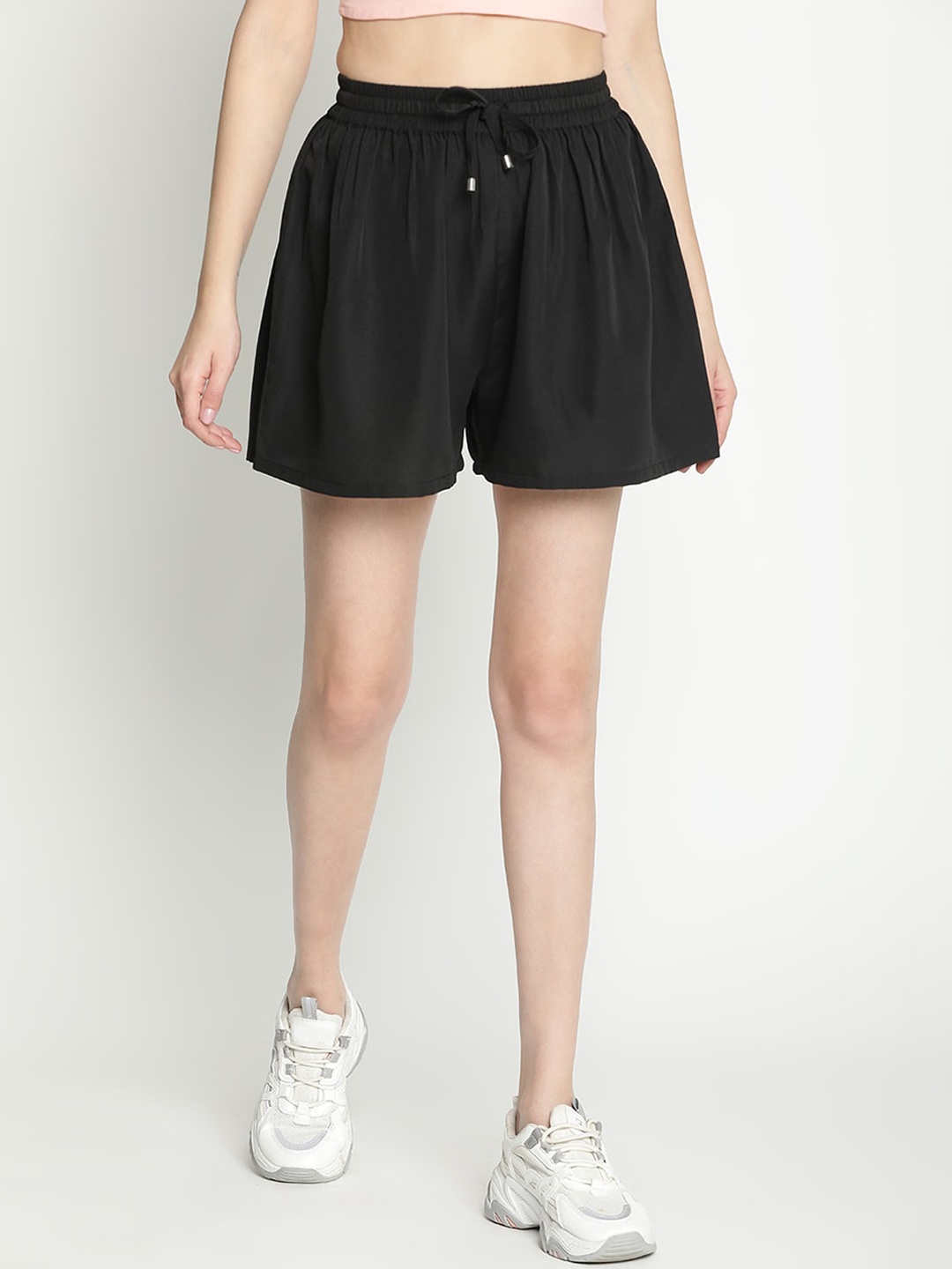 

DRAAX Fashions Women Mid-Rise Shorts, Black