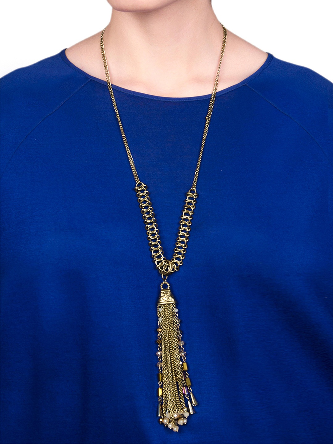 

Rhea Rhodium-Plated Crystals Necklace, Gold