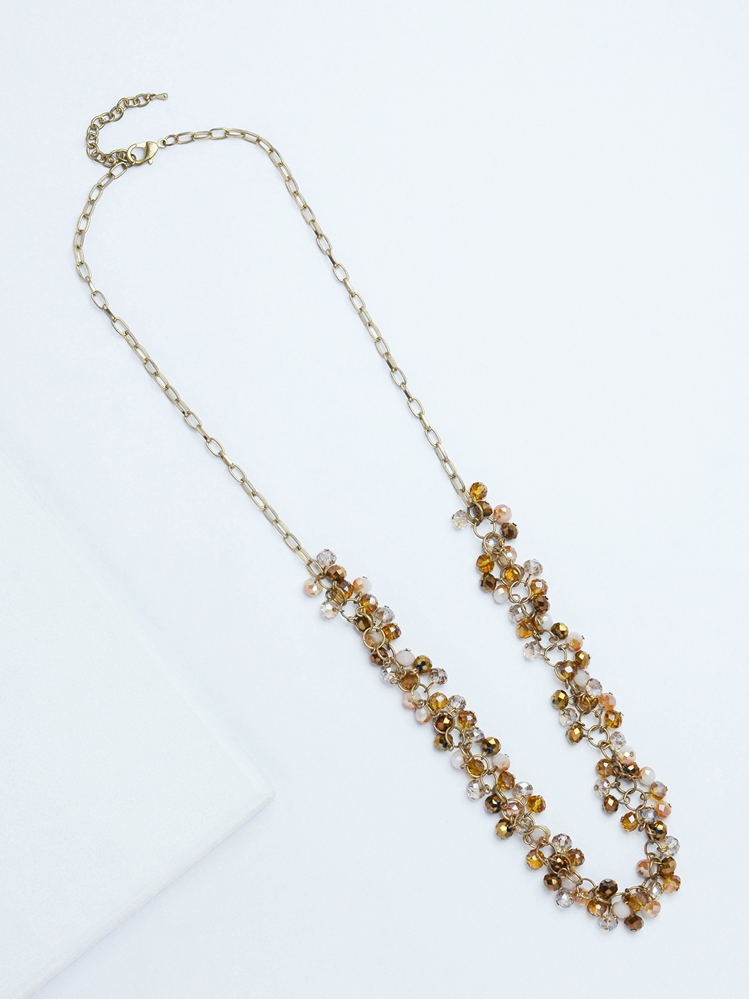 

Rhea Crystals Minimal Necklace, Champagne