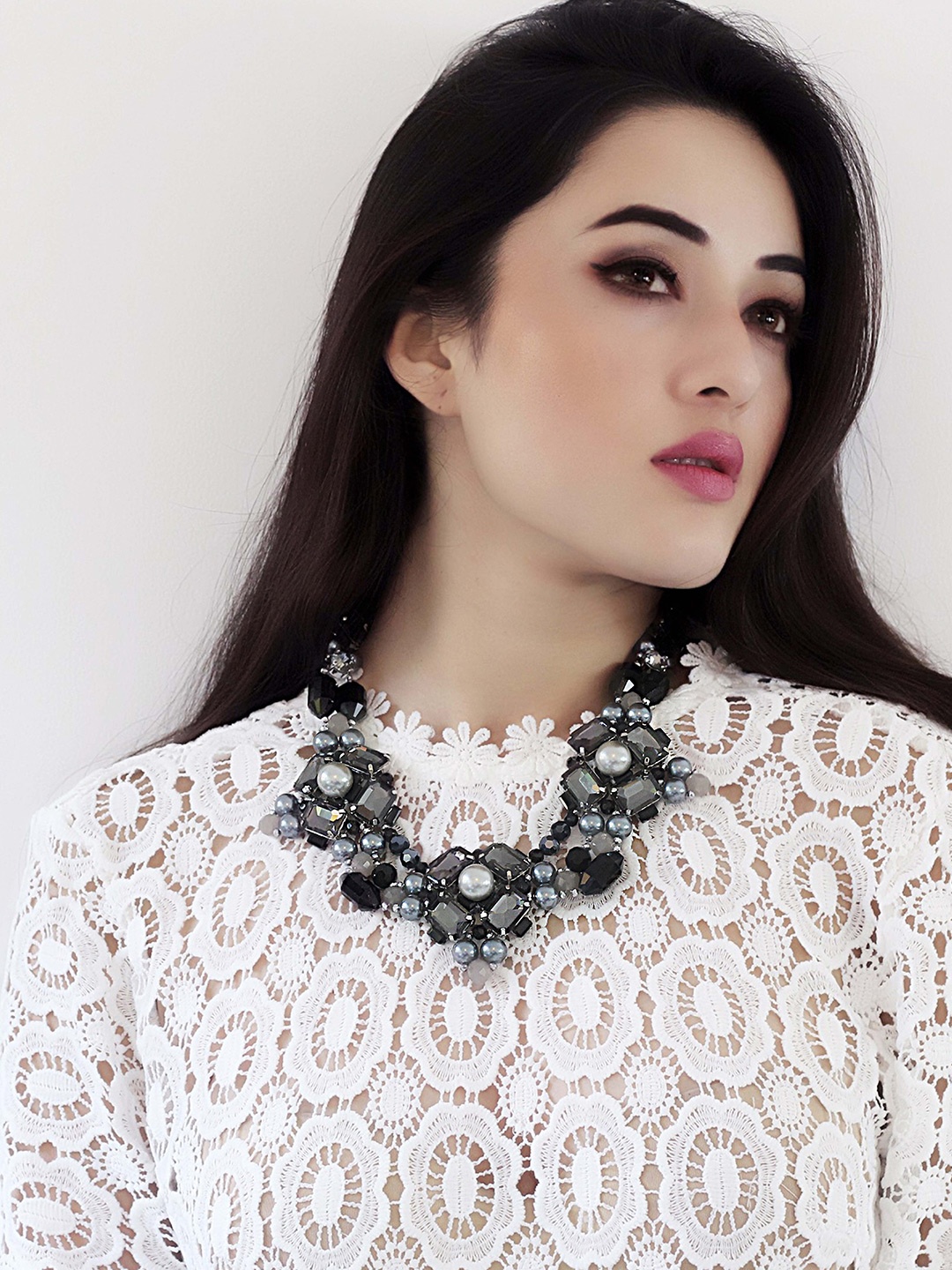 

Rhea Rhodium-Plated Necklace, Silver
