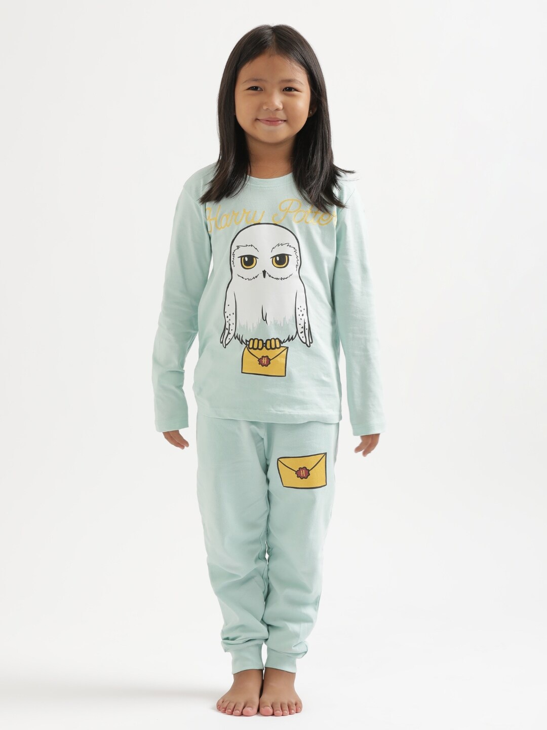 

Nap Chief Kids Hedwig Printed Pure Cotton Night suit, Green