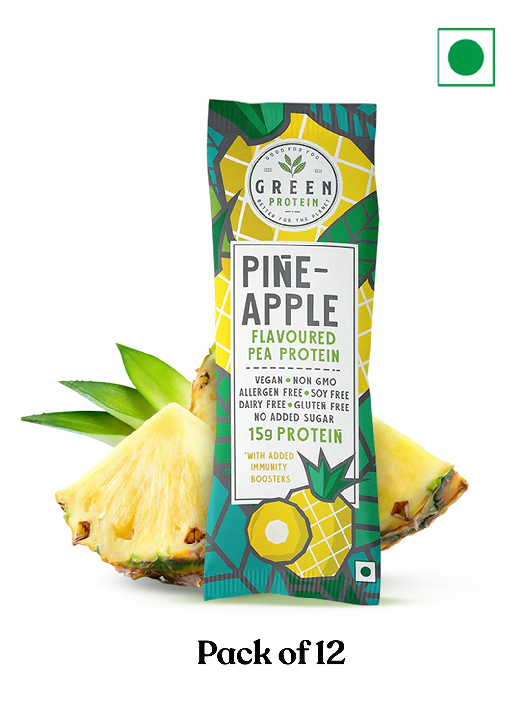 

GREEN PROTEIN Pea Protein Sachet - Pineapple - 15g