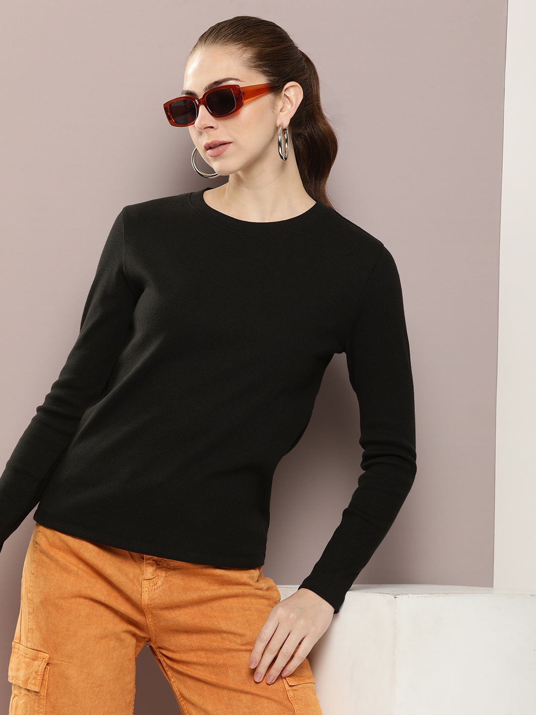 

Kook N Keech Ribbed T-shirt, Black