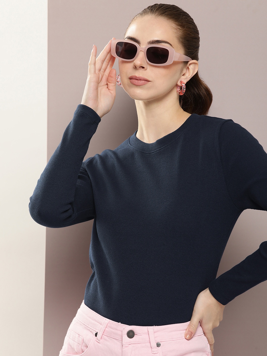 

Kook N Keech Ribbed T-shirt, Navy blue