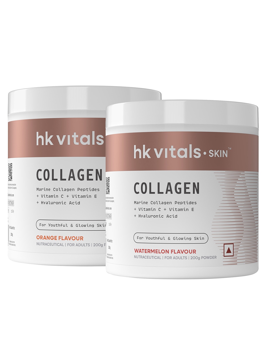 

HK VITALS Set Of 2 Skin Radiance Collagen Powder - Orange & Watermelon - 200g Each, Blue