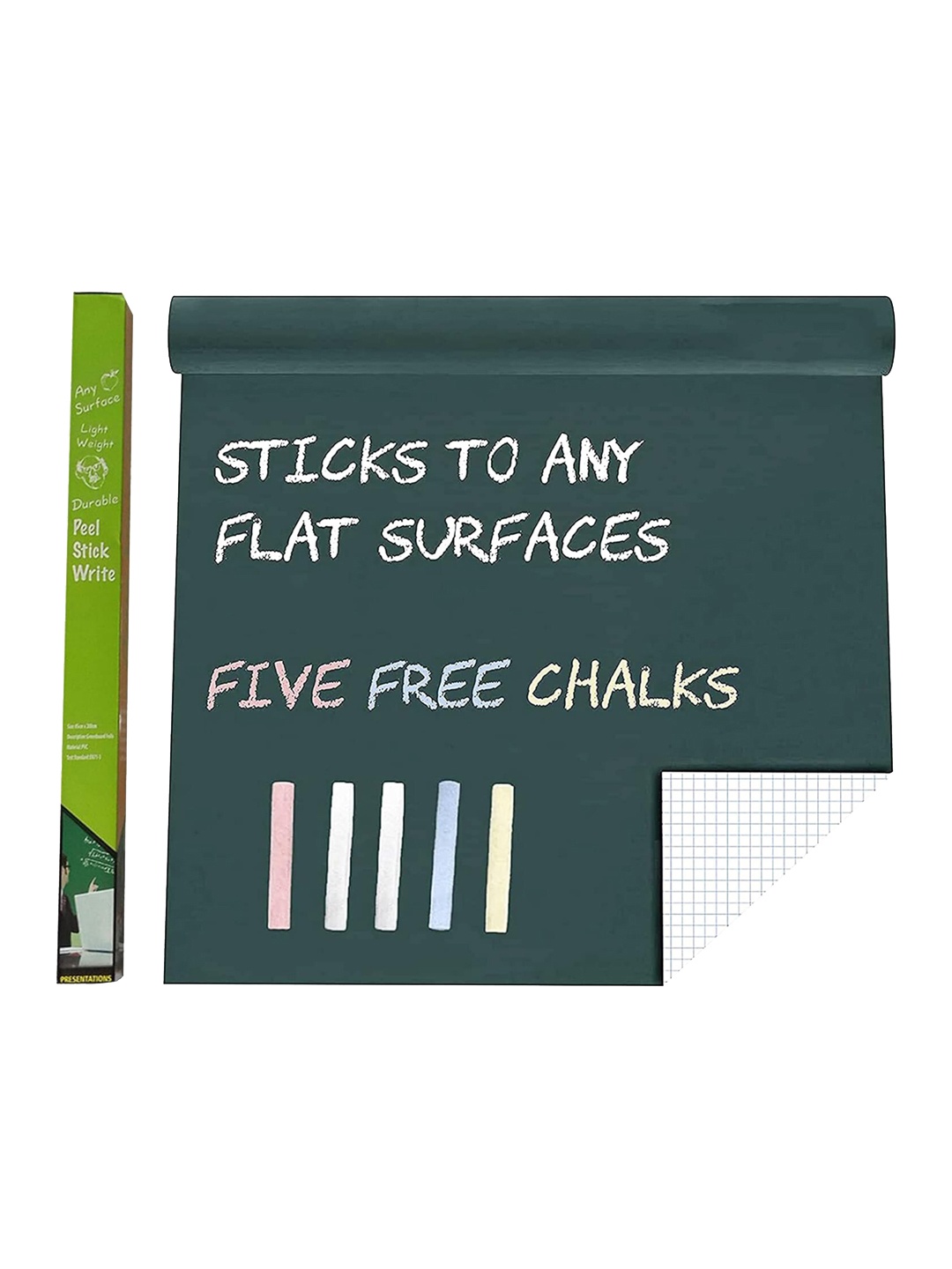 

HOUSE OF QUIRK Green Self Adhesive Dry Erase Message Board Wall Sticker