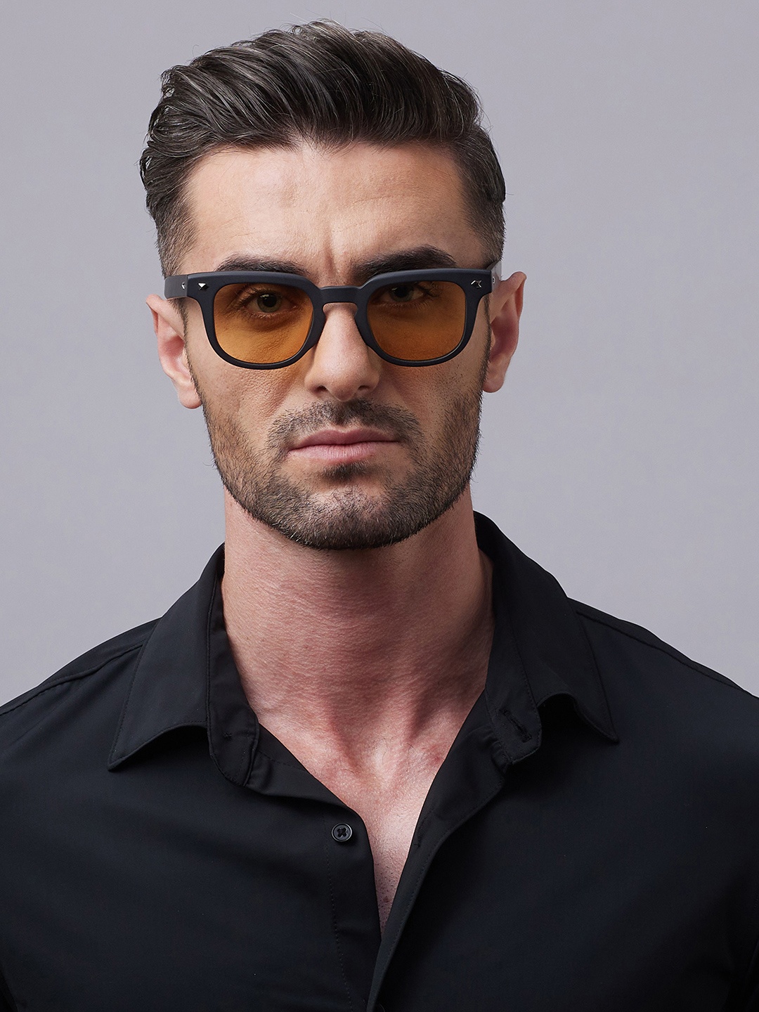 

Shisen Fox OSAKA MATTE BLACK Unisex Sunglass 48, Orange
