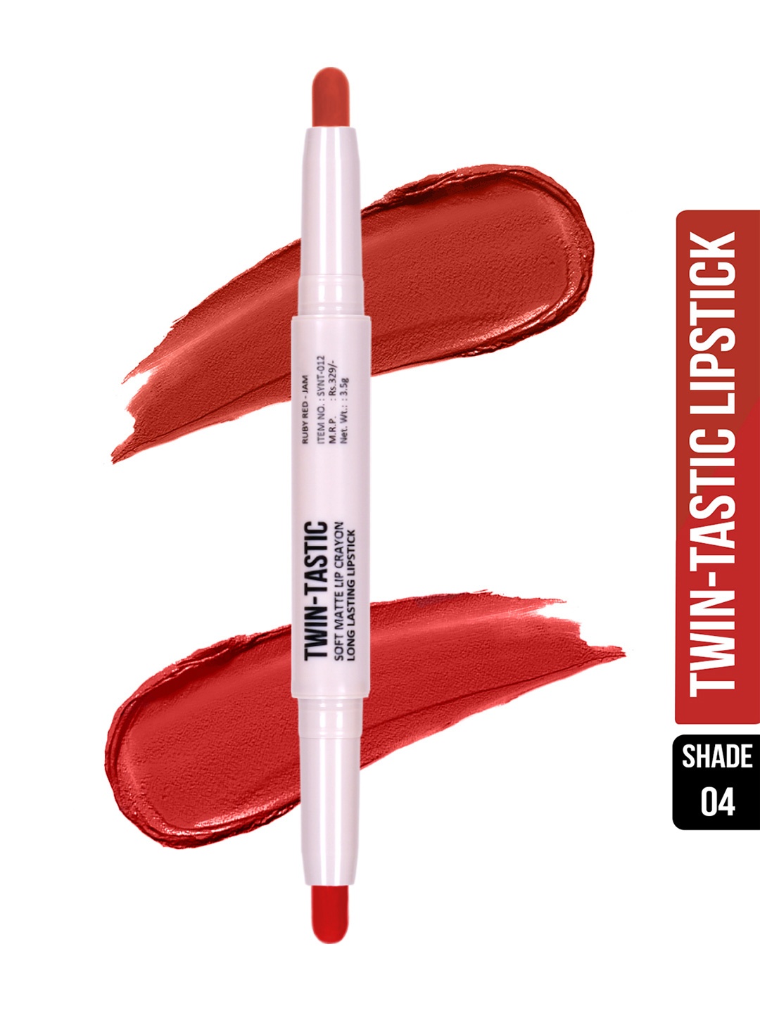 

SHRYOAN Twin-Tastic Soft Matte Lip Crayon 3.5g - 04, Brown