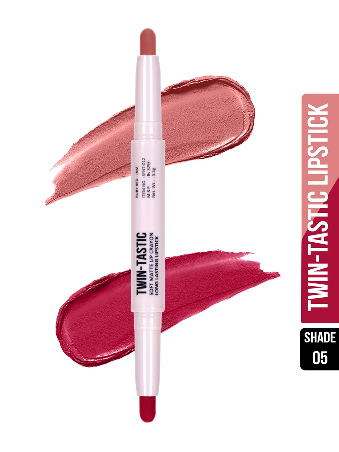 

SHRYOAN Twin-Tastic Soft Matte Lip Crayon 3.5g - 05, Pink