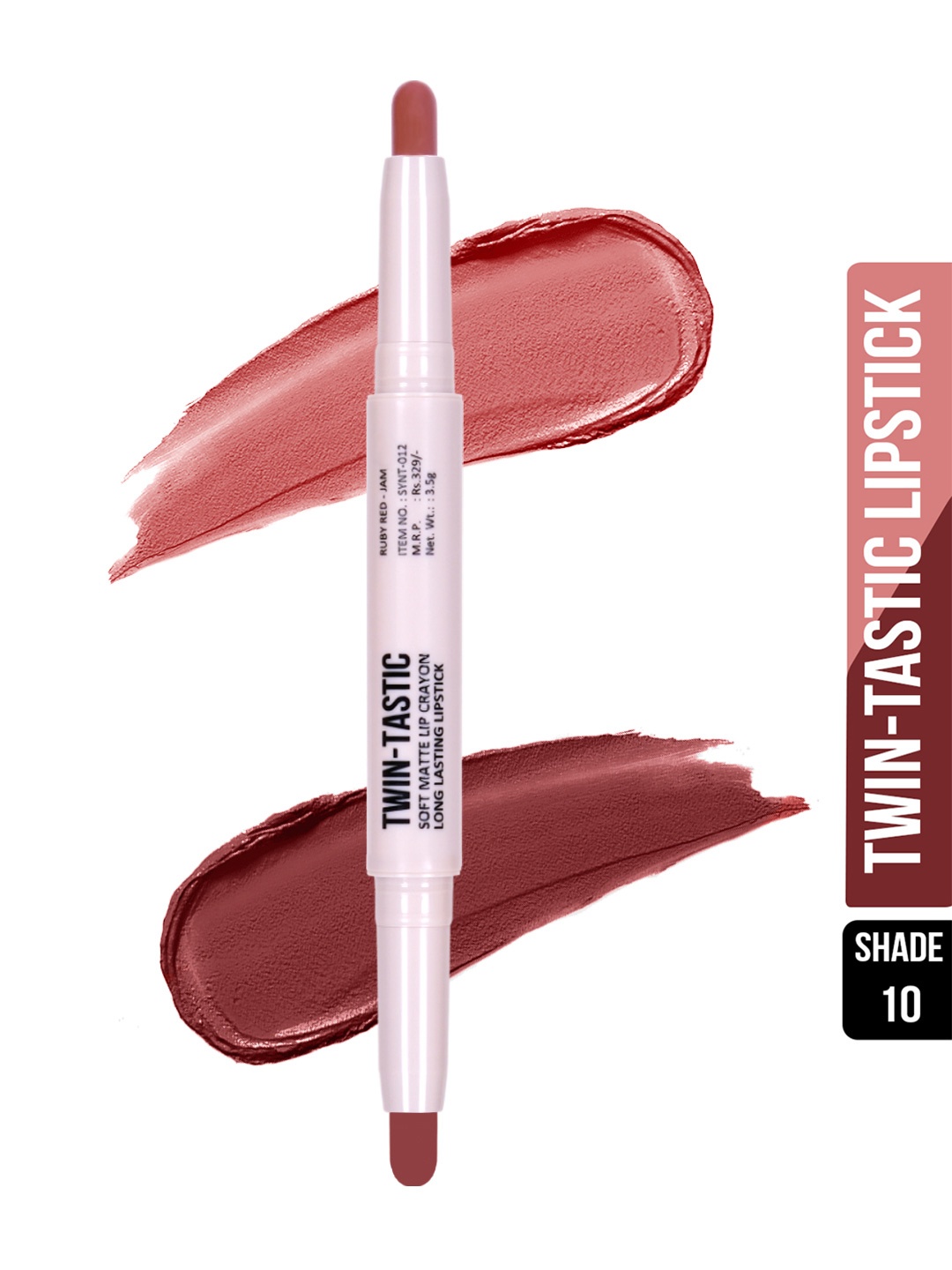 

SHRYOAN Twin-Tastic Soft Matte Lip Crayon 3.5g - SH10, Maroon