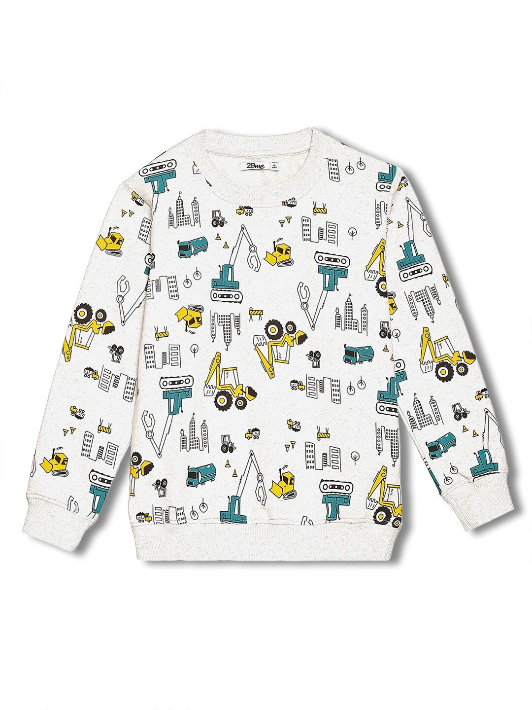 

2Bme Boys Graphic Printed Pullover, Grey