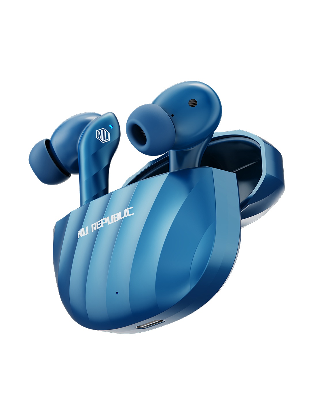 

Nu Republic Epic Extreme Earbuds With TWS ENC Quad Mic & Upto 72hr Playtime, Blue